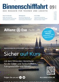 Titelbild der Ausgabe 9/2026 von Binnenschifffahrt. Diese Zeitschrift und viele weitere Logistikmagazine und Medienmagazine als Abo oder epaper bei United Kiosk online kaufen.