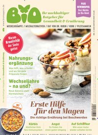Titelbild der Ausgabe 3/2025 von BIO - Ihr nachhaltiger Ratgeber für Gesundheit & Ernährung. Diese Zeitschrift und viele weitere Elternzeitschriften und Tierzeitschriften als Abo oder epaper bei United Kiosk online kaufen.