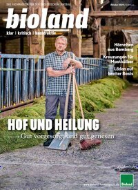 Titelbild der Ausgabe 10/2025 von bioland-Fachmagazin. Diese Zeitschrift und viele weitere Naturzeitschriften, Landwirtschaftszeitungen und Umweltmagazine als Abo oder epaper bei United Kiosk online kaufen.