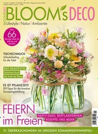 Titelbild der Ausgabe 3/2022 von Blooms Deco. Diese Zeitschrift und viele weitere Gartenzeitschriften und Wohnzeitschriften als Abo oder epaper bei United Kiosk online kaufen.