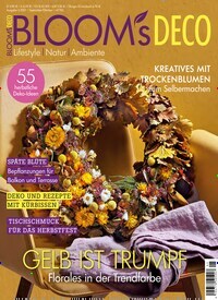 Titelbild der Ausgabe 5/2021 von Blooms Deco. Diese Zeitschrift und viele weitere Gartenzeitschriften und Wohnzeitschriften als Abo oder epaper bei United Kiosk online kaufen.