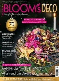 Titelbild der Ausgabe 6/2021 von Blooms Deco. Diese Zeitschrift und viele weitere Gartenzeitschriften und Wohnzeitschriften als Abo oder epaper bei United Kiosk online kaufen.