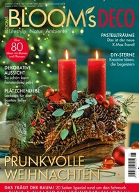 Titelbild der Ausgabe 6/2023 von Blooms Deco. Diese Zeitschrift und viele weitere Gartenzeitschriften und Wohnzeitschriften als Abo oder epaper bei United Kiosk online kaufen.