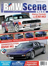 Titelbild der Ausgabe 1/2024 von BMW Scene Live. Diese Zeitschrift und viele weitere Automagazine und Motorradzeitschriften als Abo oder epaper bei United Kiosk online kaufen.