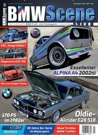 Titelbild der Ausgabe 4/2025 von BMW Scene Live. Diese Zeitschrift und viele weitere Automagazine und Motorradzeitschriften als Abo oder epaper bei United Kiosk online kaufen.