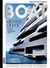 Titelbild der Ausgabe 6/2026 von Boat International. Diese Zeitschrift und viele weitere Sportmagazine als Abo oder epaper bei United Kiosk online kaufen.