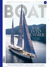 Titelbild der Ausgabe 7/2026 von Boat International. Diese Zeitschrift und viele weitere Sportmagazine als Abo oder epaper bei United Kiosk online kaufen.
