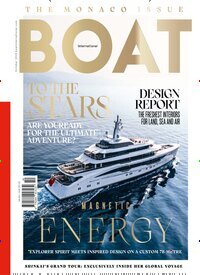 Titelbild der Ausgabe 10/2025 von Boat International. Diese Zeitschrift und viele weitere Sportmagazine als Abo oder epaper bei United Kiosk online kaufen.