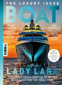 Titelbild der Ausgabe 12/2023 von Boat International. Diese Zeitschrift und viele weitere Sportmagazine als Abo oder epaper bei United Kiosk online kaufen.