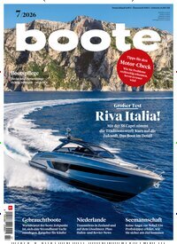 Titelbild der Ausgabe 7/2026 von boote. Diese Zeitschrift und viele weitere Sportmagazine als Abo oder epaper bei United Kiosk online kaufen.