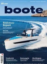 Titelbild der Ausgabe 10/2025 von boote. Diese Zeitschrift und viele weitere Sportmagazine als Abo oder epaper bei United Kiosk online kaufen.