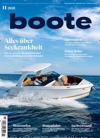 Titelbild der Ausgabe 11/2025 von boote. Diese Zeitschrift und viele weitere Sportmagazine als Abo oder epaper bei United Kiosk online kaufen.
