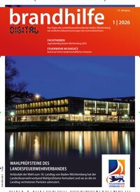 Titelbild der Ausgabe 1/2026 von Brandhilfe Baden-Württemberg. Diese Zeitschrift und viele weitere Jurazeitschriften und Zeitschriften für Verwaltung als Abo oder epaper bei United Kiosk online kaufen.