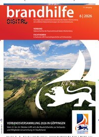 Titelbild der Ausgabe 6/2026 von Brandhilfe Baden-Württemberg. Diese Zeitschrift und viele weitere Jurazeitschriften und Zeitschriften für Verwaltung als Abo oder epaper bei United Kiosk online kaufen.