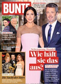Titelbild der Ausgabe 48/2023 von BUNTE. Diese Zeitschrift und viele weitere Lifestylemagazine und Peoplemagazine als Abo oder epaper bei United Kiosk online kaufen.