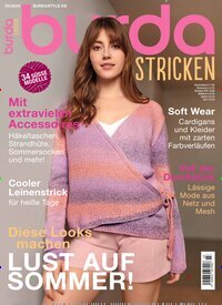 Titelbild der Ausgabe 3/2023 von burda stricken. Diese Zeitschrift und viele weitere Modemagazine und DIY-Magazine als Abo oder epaper bei United Kiosk online kaufen.