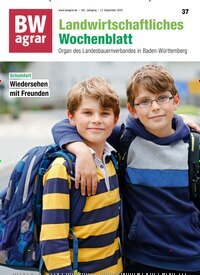 Titelbild der Ausgabe 37/2025 von BWagrar Landwirtschaftliches Wochenblatt. Diese Zeitschrift und viele weitere Naturzeitschriften, Landwirtschaftszeitungen und Umweltmagazine als Abo oder epaper bei United Kiosk online kaufen.