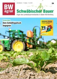 Titelbild der Ausgabe 24/2025 von BWagrar Schwäbischer Bauer. Diese Zeitschrift und viele weitere Naturzeitschriften, Landwirtschaftszeitungen und Umweltmagazine als Abo oder epaper bei United Kiosk online kaufen.