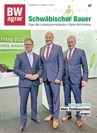 Titelbild der Ausgabe 27/2025 von BWagrar Schwäbischer Bauer. Diese Zeitschrift und viele weitere Naturzeitschriften, Landwirtschaftszeitungen und Umweltmagazine als Abo oder epaper bei United Kiosk online kaufen.