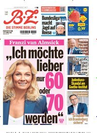Titelbild der Ausgabe 79/2026 von B.Z.. Diese Zeitschrift und viele weitere Zeitungsabos als Abo oder epaper bei United Kiosk online kaufen.