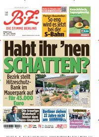 Titelbild der Ausgabe 163/2025 von B.Z.. Diese Zeitschrift und viele weitere Zeitungsabos als Abo oder epaper bei United Kiosk online kaufen.