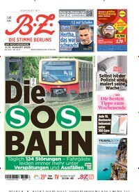 Titelbild der Ausgabe 176/2025 von B.Z.. Diese Zeitschrift und viele weitere Zeitungsabos als Abo oder epaper bei United Kiosk online kaufen.