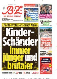 Titelbild der Ausgabe 214/2025 von B.Z.. Diese Zeitschrift und viele weitere Zeitungsabos als Abo oder epaper bei United Kiosk online kaufen.