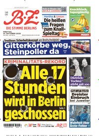 Titelbild der Ausgabe 252/2025 von B.Z.. Diese Zeitschrift und viele weitere Zeitungsabos als Abo oder epaper bei United Kiosk online kaufen.