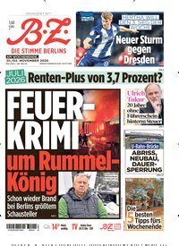 Titelbild der Ausgabe 253/2025 von B.Z.. Diese Zeitschrift und viele weitere Zeitungsabos als Abo oder epaper bei United Kiosk online kaufen.