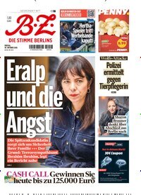 Titelbild der Ausgabe 253/2026 von B.Z.. Diese Zeitschrift und viele weitere Zeitungsabos als Abo oder epaper bei United Kiosk online kaufen.