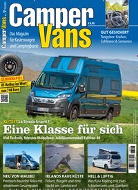 Titelbild der Ausgabe 7/2026 von Camper Vans. Diese Zeitschrift und viele weitere Automagazine und Motorradzeitschriften als Abo oder epaper bei United Kiosk online kaufen.