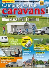 Titelbild der Ausgabe 5/2022 von Camping, Cars & Caravans. Diese Zeitschrift und viele weitere Automagazine und Motorradzeitschriften als Abo oder epaper bei United Kiosk online kaufen.