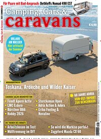 Titelbild der Ausgabe 5/2025 von Camping, Cars & Caravans. Diese Zeitschrift und viele weitere Automagazine und Motorradzeitschriften als Abo oder epaper bei United Kiosk online kaufen.