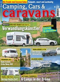 Titelbild der Ausgabe 10/2021 von Camping, Cars & Caravans. Diese Zeitschrift und viele weitere Automagazine und Motorradzeitschriften als Abo oder epaper bei United Kiosk online kaufen.