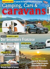 Titelbild der Ausgabe 11/2022 von Camping, Cars & Caravans. Diese Zeitschrift und viele weitere Automagazine und Motorradzeitschriften als Abo oder epaper bei United Kiosk online kaufen.