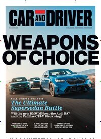 Titelbild der Ausgabe 2/2025 von Car and Driver. Diese Zeitschrift und viele weitere Automagazine und Motorradzeitschriften als Abo oder epaper bei United Kiosk online kaufen.
