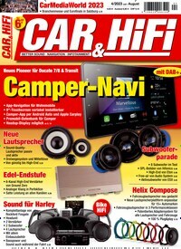 Titelbild der Ausgabe 4/2023 von Car & Hifi. Diese Zeitschrift und viele weitere Audiomagazine, Filmmagazine und Fotozeitschriften als Abo oder epaper bei United Kiosk online kaufen.