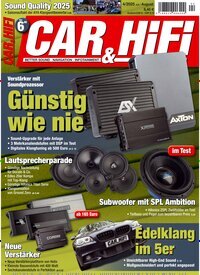 Titelbild der Ausgabe 4/2025 von Car & Hifi. Diese Zeitschrift und viele weitere Audiomagazine, Filmmagazine und Fotozeitschriften als Abo oder epaper bei United Kiosk online kaufen.
