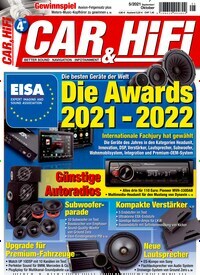 Titelbild der Ausgabe 5/2021 von Car & Hifi. Diese Zeitschrift und viele weitere Audiomagazine, Filmmagazine und Fotozeitschriften als Abo oder epaper bei United Kiosk online kaufen.