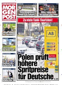 Titelbild der Ausgabe 77/2026 von Chemnitzer Morgenpost. Diese Zeitschrift und viele weitere Zeitungsabos als Abo oder epaper bei United Kiosk online kaufen.