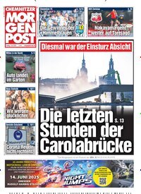 Titelbild der Ausgabe 137/2025 von Chemnitzer Morgenpost. Diese Zeitschrift und viele weitere Zeitungsabos als Abo oder epaper bei United Kiosk online kaufen.