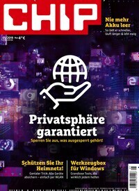 Titelbild der Ausgabe 5/2019 von Chip. Diese Zeitschrift und viele weitere Computerzeitschriften, Tabletmagazine und Smartphonemagazine als Abo oder epaper bei United Kiosk online kaufen.
