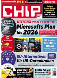 Titelbild der Ausgabe 7/2025 von Chip. Diese Zeitschrift und viele weitere Computerzeitschriften, Tabletmagazine und Smartphonemagazine als Abo oder epaper bei United Kiosk online kaufen.
