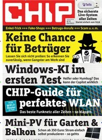 Titelbild der Ausgabe 12/2023 von Chip. Diese Zeitschrift und viele weitere Computerzeitschriften, Tabletmagazine und Smartphonemagazine als Abo oder epaper bei United Kiosk online kaufen.