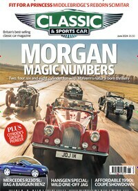 Titelbild der Ausgabe 7/2024 von Classic and Sports Car. Diese Zeitschrift und viele weitere Automagazine und Motorradzeitschriften als Abo oder epaper bei United Kiosk online kaufen.