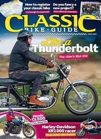 Titelbild der Ausgabe 6/2023 von Classic Bike Guide. Diese Zeitschrift und viele weitere Automagazine und Motorradzeitschriften als Abo oder epaper bei United Kiosk online kaufen.