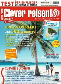 Titelbild der Ausgabe 1/2023 von Clever reisen!. Diese Zeitschrift und viele weitere Reisemagazine, Freizeitmagazine und Wissensmagazine als Abo oder epaper bei United Kiosk online kaufen.