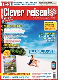 Titelbild der Ausgabe 2/2018 von Clever reisen!. Diese Zeitschrift und viele weitere Reisemagazine, Freizeitmagazine und Wissensmagazine als Abo oder epaper bei United Kiosk online kaufen.