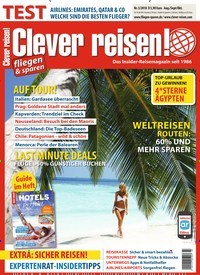 Titelbild der Ausgabe 3/2018 von Clever reisen!. Diese Zeitschrift und viele weitere Reisemagazine, Freizeitmagazine und Wissensmagazine als Abo oder epaper bei United Kiosk online kaufen.