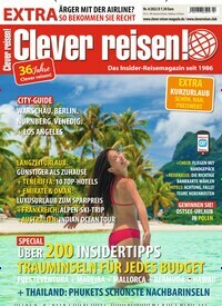 Titelbild der Ausgabe 4/2022 von Clever reisen!. Diese Zeitschrift und viele weitere Reisemagazine, Freizeitmagazine und Wissensmagazine als Abo oder epaper bei United Kiosk online kaufen.